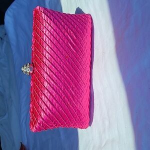 Miztique Hot Pink Fabric Clutch Purse